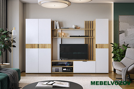 Гостиная Бери К2 (дуб крафт золотой/белое дерево) от Mebelvozov в Нижнем Новгороде