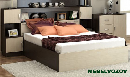 БАССА КР 552 кровать с прикроватным блоком от магазина Мебельвозов в Нижнем Новгороде