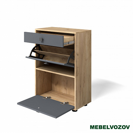 Обувница "Мини-Лайт" МЛ-7 (графит/дуб золотой крафт) от магазина Мебельвозов в Нижнем Новгороде