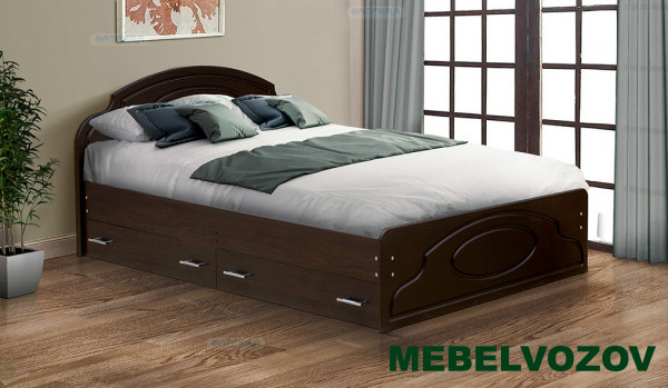 Кровать "Венеция 2" с ящиками 1200 МДФ матовый от магазина mebelvozov.ru в Нижнем Новгороде