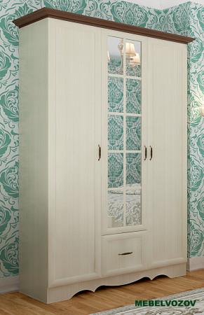 Шкаф трехдверный в спальню Латте 3 от компании Мебельвозов в Нижнем Новгороде