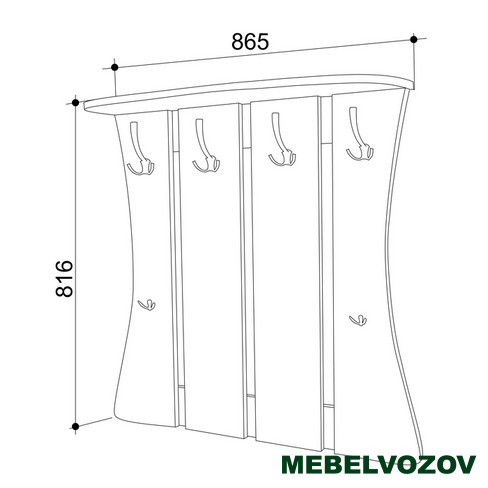 Ширина вешалки в прихожей