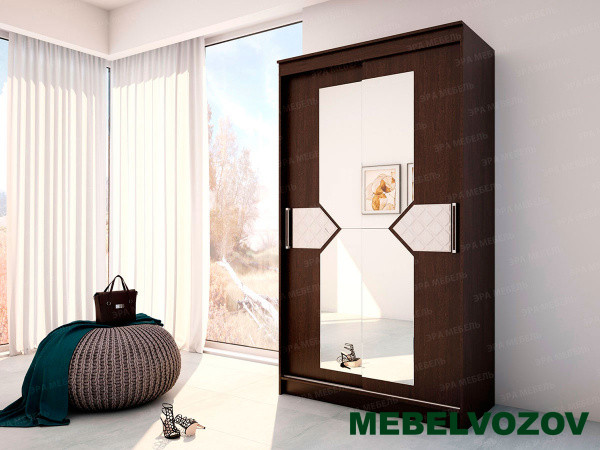 Шкаф-купе Николь 2 (венге) от компании Мебельвозов в Нижнем Новгороде