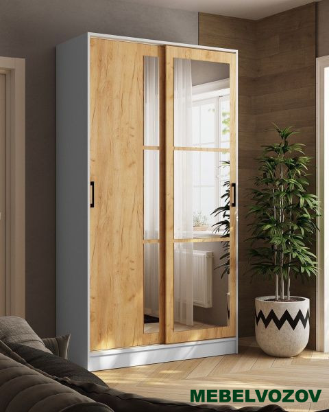 Шкаф-купе Стиль-2 1200 (белый/дуб крафт золотой) от компании Мебельвозов в Нижнем Новгороде