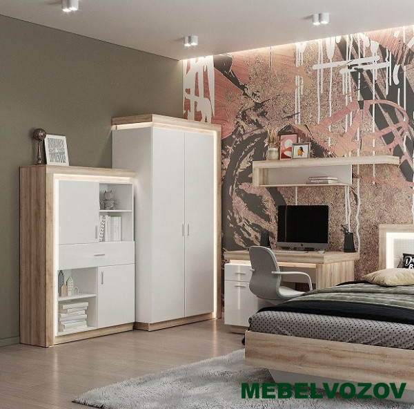 Шкаф двухдверный для одежды Люмен 24 от компании Мебельвозов в Нижнем Новгороде