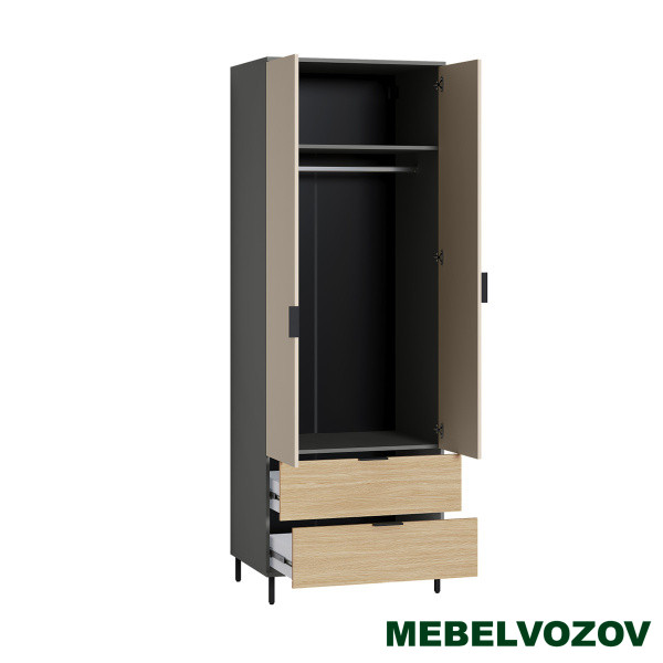 Марвэл Шкаф 16.317.02 (Темно - серый U2601) от компании Мебельвозов в Нижнем Новгороде