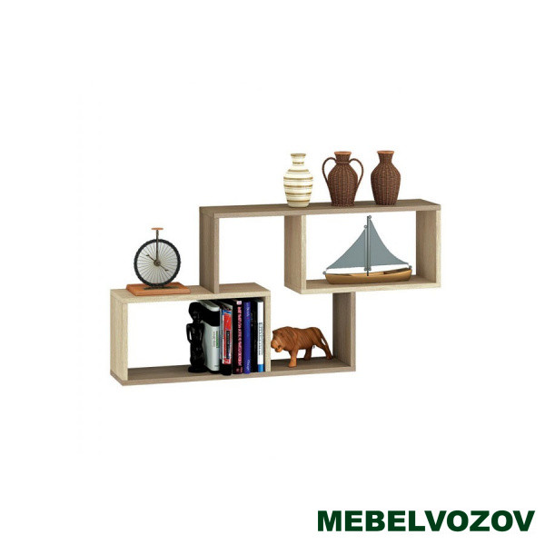 Полка навесная ПН-3 (Ясень шимо/Дуб Сонома) фото от Мебельвозов в Нижнем Новгороде