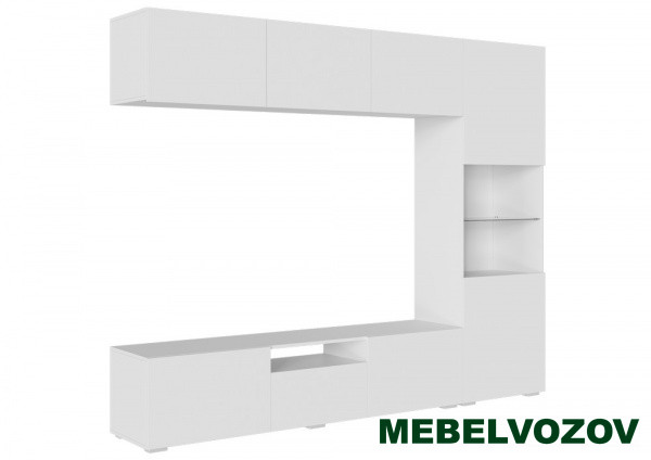 СТЕНФОРД НМ Стенка МДФ (Белый/Белый матовый) от интернет магазина Mebelvozov в Нижнем Новгороде