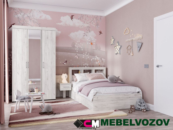 Подростковая мебель Гранд (ДУБ КРАФТ БЕЛЫЙ) Комплект 1 - фото, картинки на сайте mebelvozov.ru в Нижнем Новгороде Подростковая мебель Гранд (ДУБ КРАФТ БЕЛЫЙ) Комплект 1 детальное изображение от магазина mebelvozov.ru в Нижнем Новгороде