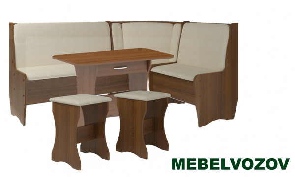 Кухонный уголок Трапези Эна со столом и табуретом 2шт(Орех Экко) от магазина Мебельвозов в Нижнем Новгороде