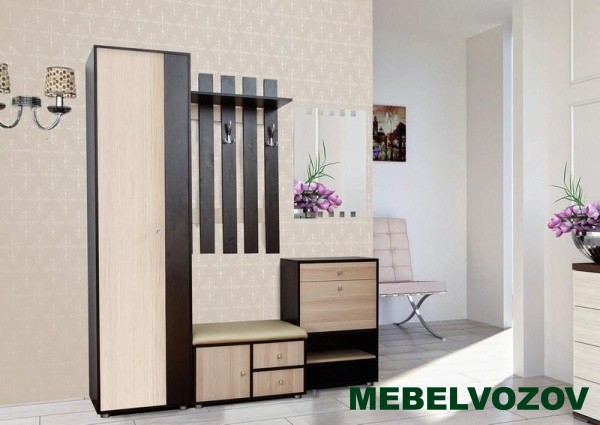 Модульная прихожая "Мини-Лайт" (венге/ясень) вариант 6 от магазина Мебельвозов в Нижнем Новгороде