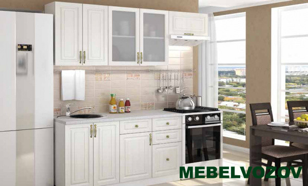 Кухонный гарнитур Юлия 2000 (сандал белый) H=720 от магазина Мебельвозов в Нижнем Новгороде