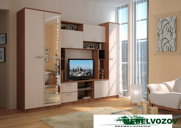 Стенка в гостиную Флора ясень шимо дуб атланта от интернет магазина Mebelvozov в Нижнем Новгороде