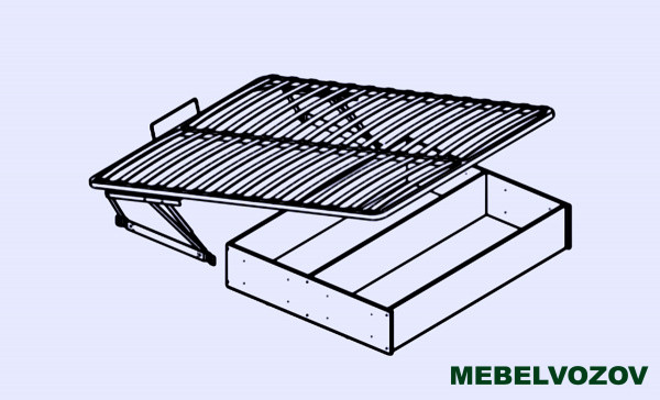 Кровать Ричард 1,6 РКР-1 (анкор светлый) с подъёмным механизмом от магазина Мебельвозов в Нижнем Новгороде