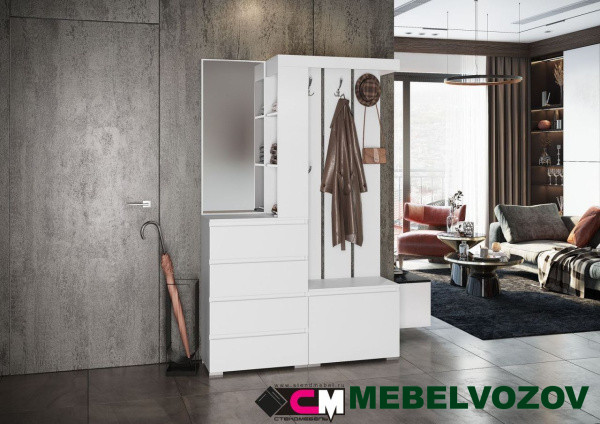 ХЕЛЕН ПР-01 Прихожая (БЕЛЫЙ) от магазина Мебельвозов в Нижнем Новгороде