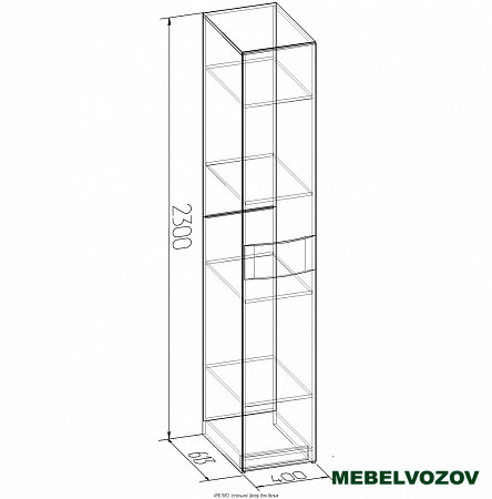 Пенал для белья АМЕЛИ 12 (Венге) от компании Мебельвозов в Нижнем Новгороде