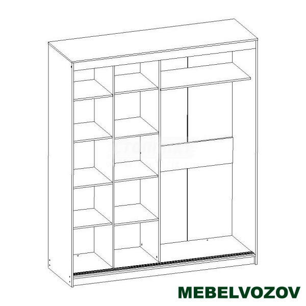 Шкаф-купе Оскар 11-2 (Венге магия/Бежевое стекло) от компании Мебельвозов в Нижнем Новгороде