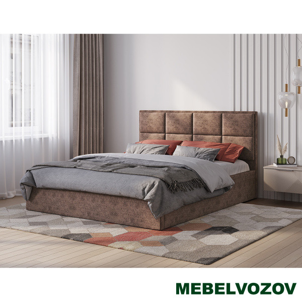 фото Кровать 160х200 с подъемным механизмом Линда (мустанг) от магазина Мебельвозов в Нижнем Новгороде Кровать 160х200 с подъемным механизмом Линда (мустанг) от магазина Мебельвозов в Нижнем Новгороде