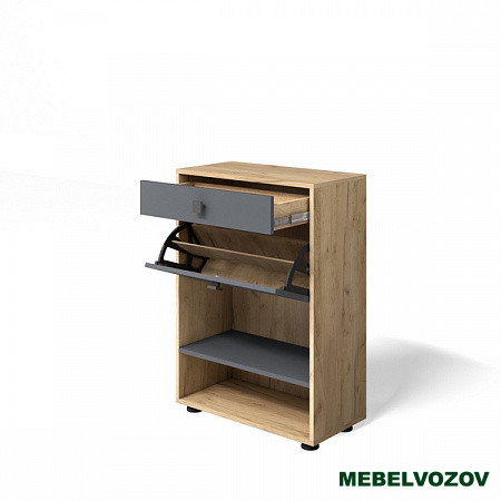 Обувница "Мини-Лайт" МЛ-4 (графит/дуб золотой крафт) от магазина Мебельвозов в Нижнем Новгороде