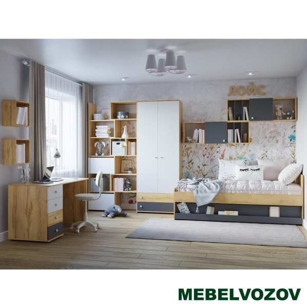 Модульная подростковая мебель Лойс. Комплект 1 детальное изображение от магазина mebelvozov.ru в Нижнем Новгороде