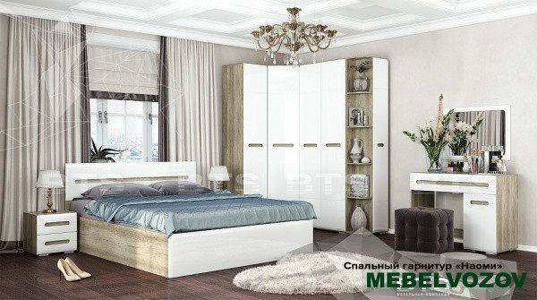 Модульная спальня Наоми Комплект 2 от магазина Мебельвозов в Нижнем Новгороде