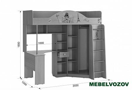 Детский комплекс Амели детальное изображение от магазина mebelvozov.ru в Нижнем Новгороде