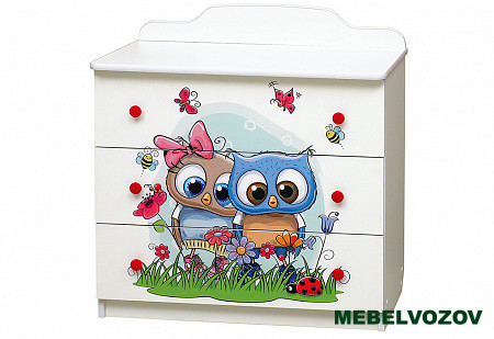 Комод №3 с фотопечатью "Совята"  детальное изображение от магазина mebelvozov.ru в Нижнем Новгороде
