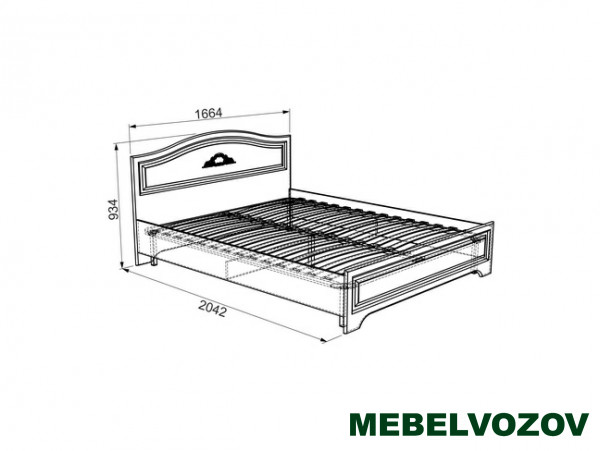 Кровать двуспальная 1,6 Белла (комфорт)(Белый/джелато софт) от магазина Мебельвозов в Нижнем Новгороде