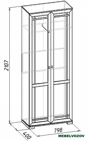 Шкаф распашной Sherlock11 (Орех Шоколадный) от компании Мебельвозов в Нижнем Новгороде