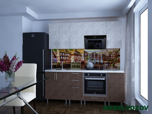 Кухонный гарнитур Модерн 1950 Фасад Лаванда Жемчуг/Лаванда Бронза от магазина Мебельвозов в Нижнем Новгороде