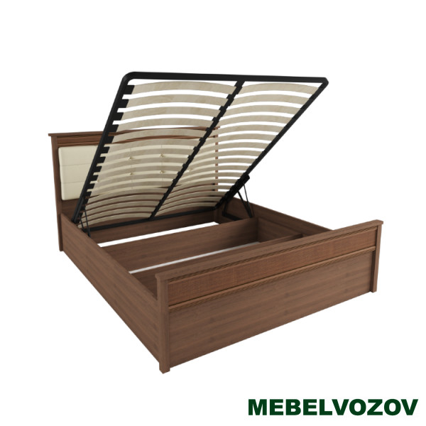 фото Кровать Ливорно 1,4 ЛКР-1 с подъёмным механизмом (орех донской) от магазина Мебельвозов в Нижнем Новгороде Кровать Ливорно 1,4 ЛКР-1 с подъёмным механизмом (орех донской) от магазина Мебельвозов в Нижнем Новгороде