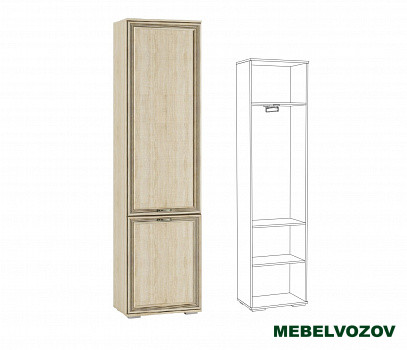Пенал платяной с выдвижной штангой ЛШ-2 Ливорно (дуб сонома) от компании Мебельвозов в Нижнем Новгороде