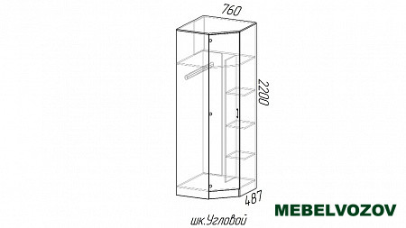 Шкаф угловой венге/лоредо от компании Мебельвозов в Нижнем Новгороде