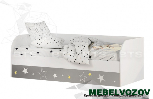 Кровать детская с подъемным механизмом КРП-01 Трио Звездное детство детальное изображение от магазина mebelvozov.ru в Нижнем Новгороде