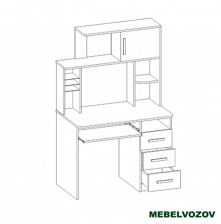 Стол компьютерный Интел-12(Бодега темная/бодега светлая) от магазина Мебельвозов в Нижнем Новгороде