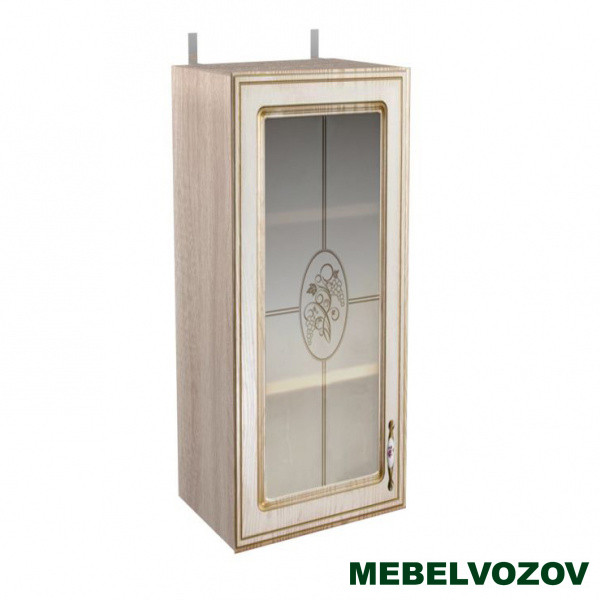 Шкаф-витрина навесной 300 Анжелика (высота 720) фото от Мебельвозов в Нижнем Новгороде