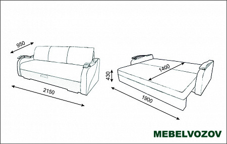Диван еврокнижка Канзас-6 от магазина Мебельвозов в Нижнем Новгороде