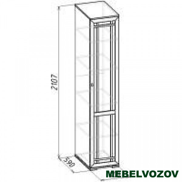 Шкаф для белья Sherlock 91 ПРАВЫЙ (Дуб Сонома) фото от Мебельвозов в Нижнем Новгороде