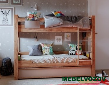 Nature 90 Кровать двухъярусная детальное изображение от магазина mebelvozov.ru в Нижнем Новгороде
