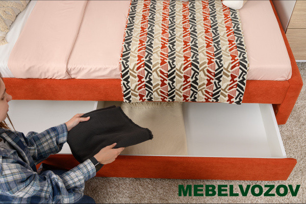 Марвэл 90 Кровать одинарная (EPIC 45 TERRA оранжевый) детальное изображение от магазина mebelvozov.ru в Нижнем Новгороде