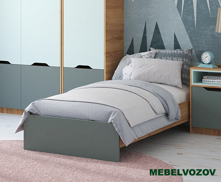 RICH Кровать КР-003 (Мята/голубой) детальное изображение от магазина mebelvozov.ru в Нижнем Новгороде