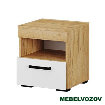 фото Тумба прикроватная Адель (белый/дуб крафт) от магазина Мебельвозов в Нижнем Новгороде Тумба прикроватная Адель (белый/дуб крафт) от магазина Мебельвозов в Нижнем Новгороде