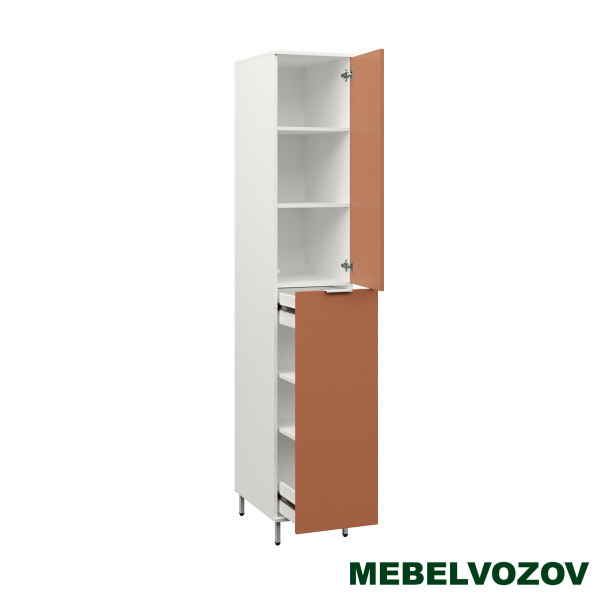 Марвэл Шкаф-пенал 16.316.02 (Белый PE шагрень) от компании Мебельвозов в Нижнем Новгороде