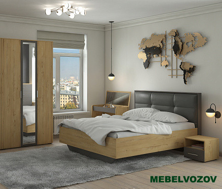 Спальный гарнитур Бруно Компоновка 2 от магазина Мебельвозов в Нижнем Новгороде