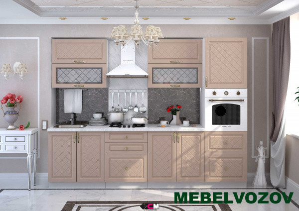 Кухонный гарнитур Модена 2800 (кофейный) H=720 от магазина Мебельвозов в Нижнем Новгороде