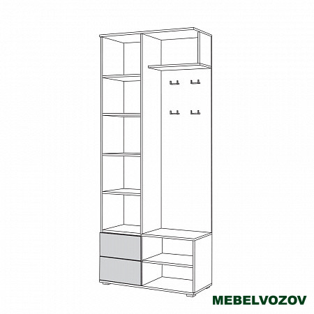 Куба Шкаф комбинированный 10.14 от магазина Мебельвозов в Нижнем Новгороде