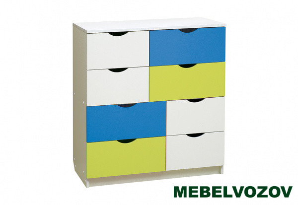Комод с 8-ю ящиками "Радуга"  детальное изображение от магазина mebelvozov.ru в Нижнем Новгороде