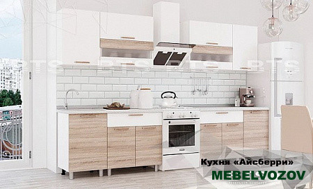 Кухонный гарнитур 2,4м Айсбери (белый/сонома) от магазина Мебельвозов в Нижнем Новгороде