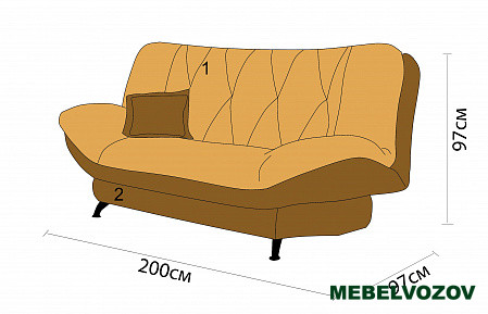 Диван клик кляк "Эллада-1" от магазина Мебельвозов в Нижнем Новгороде