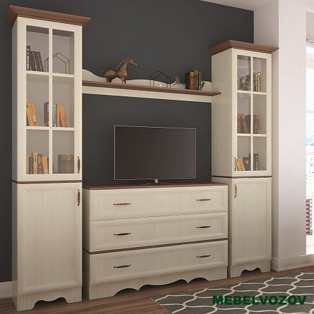 Шкаф комбинированный в гостинную Латте 24-01 от компании Мебельвозов в Нижнем Новгороде